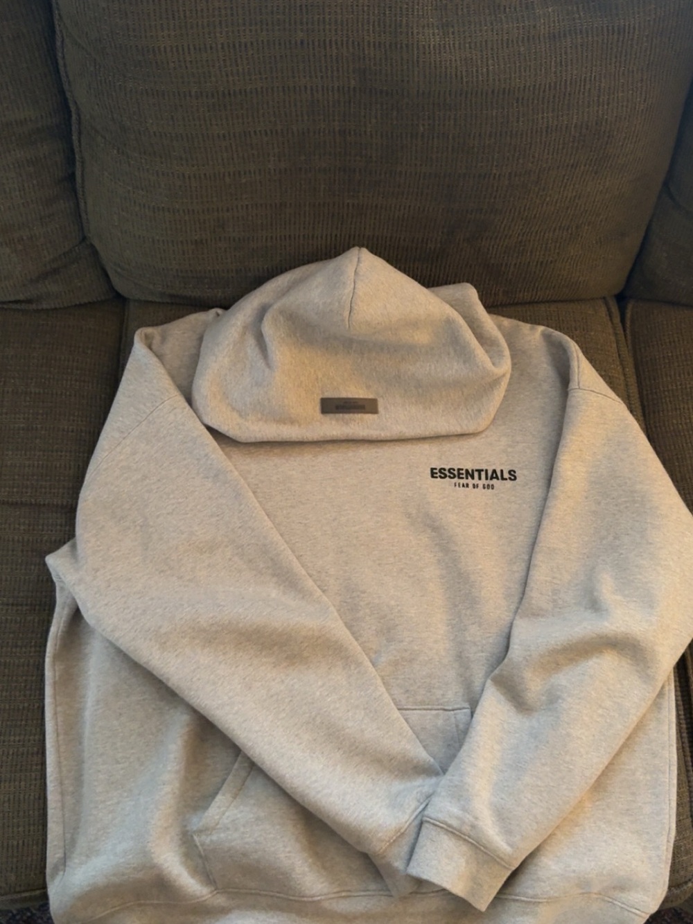 Essentials Men's Light Gray Crewneck Hoodie